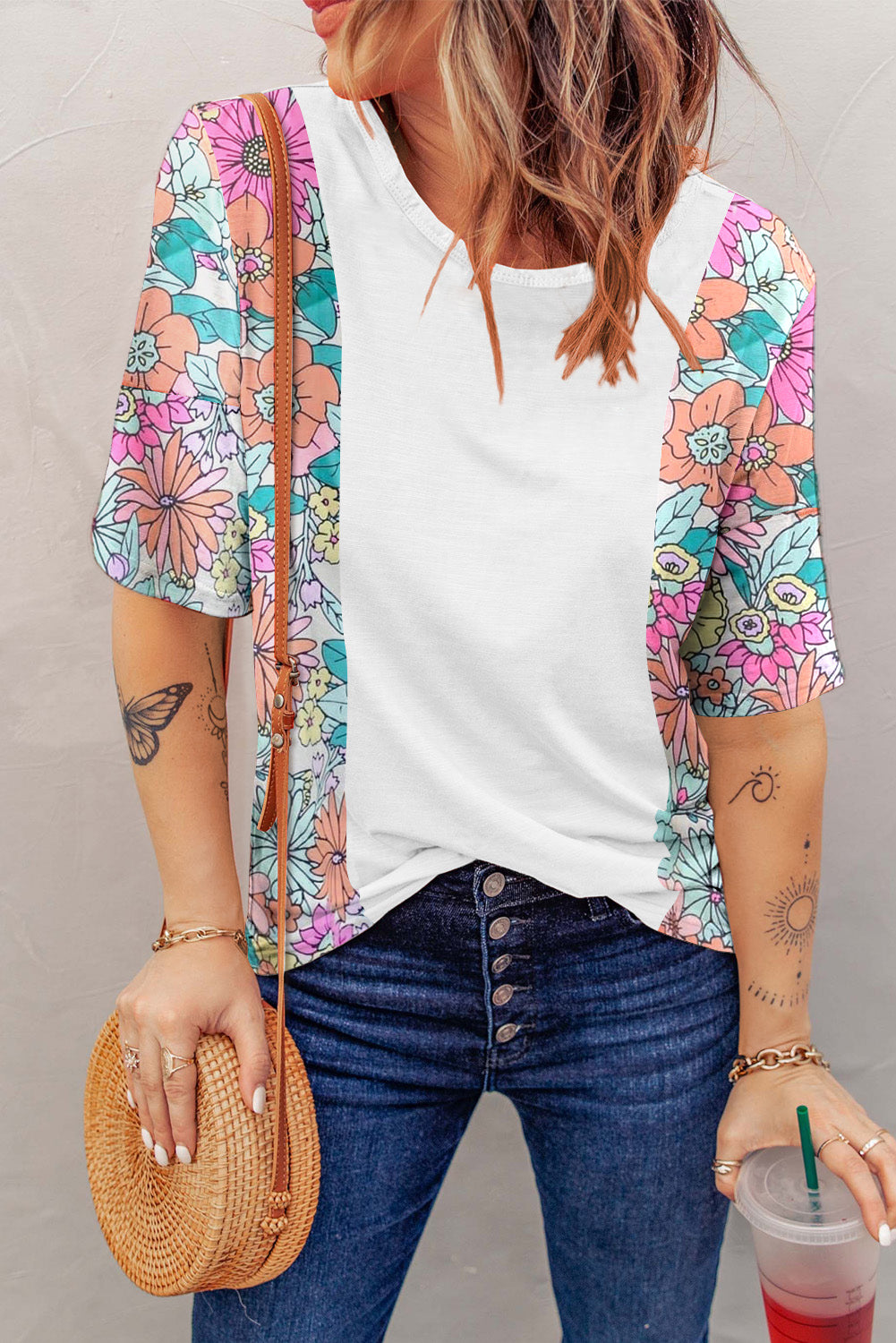 Printed Round Neck Half Sleeve T-Shirt