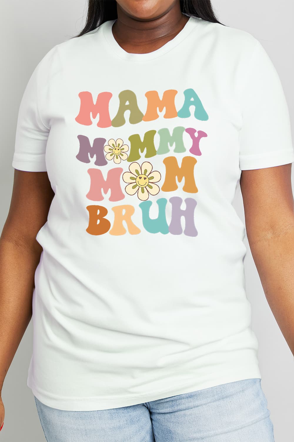 Simply Love Full Size MAMA MY MOM BRUH Graphic Cotton Tee