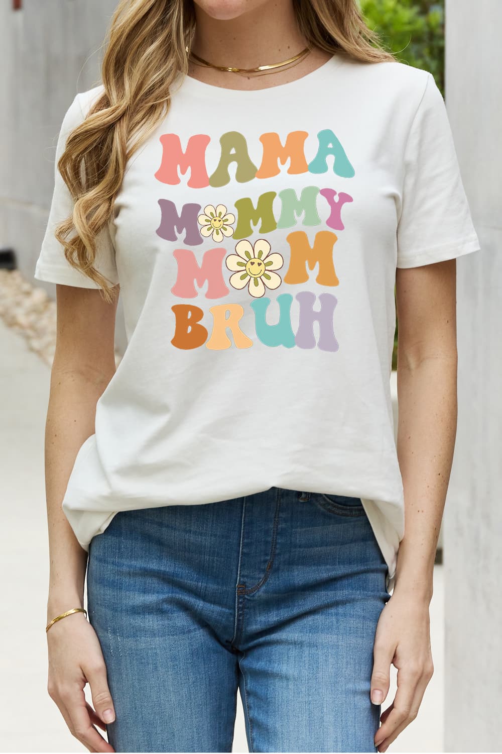 Simply Love Full Size MAMA MY MOM BRUH Graphic Cotton Tee