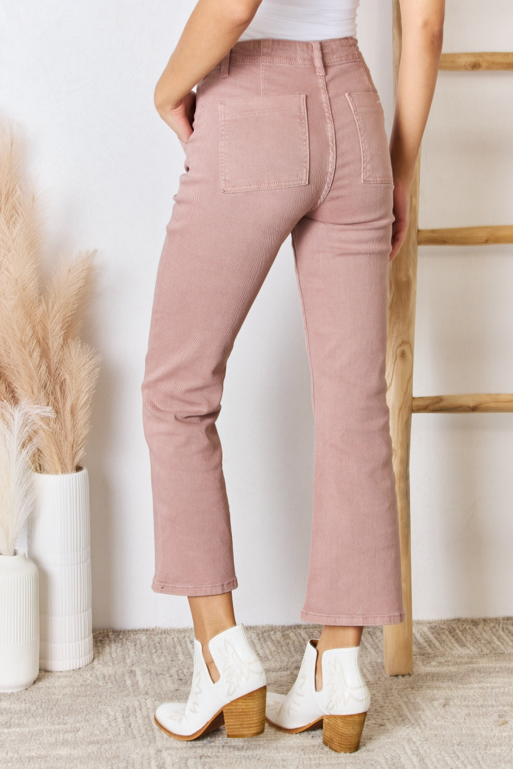 RISEN Full Size High Rise Ankle Flare Jeans