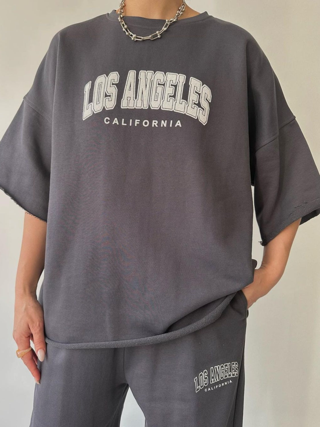 LOS ANGELES CALIFORNIA Graphic Sweatshirt and Sweatpants Set