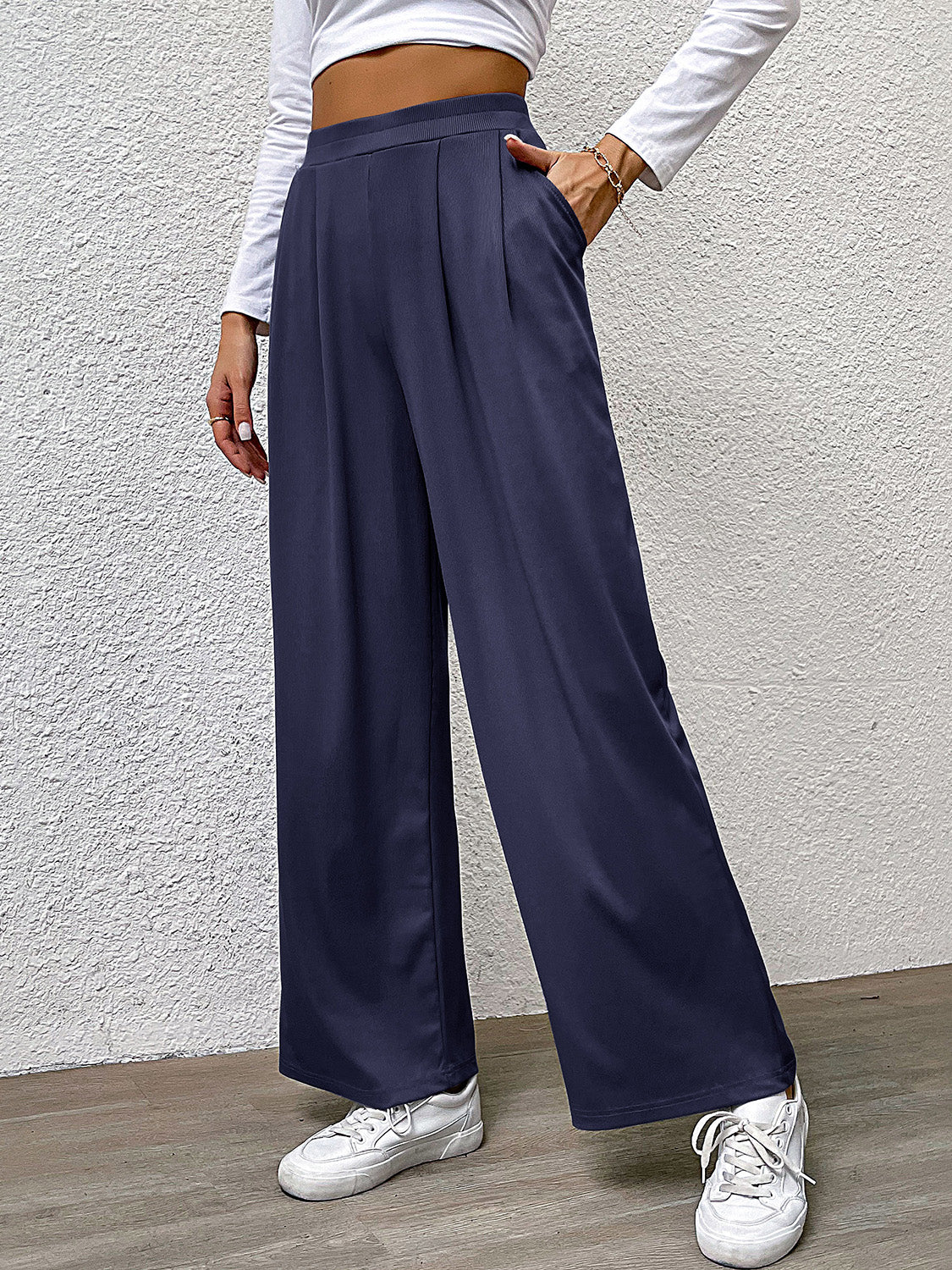 High Waist Straight Pants