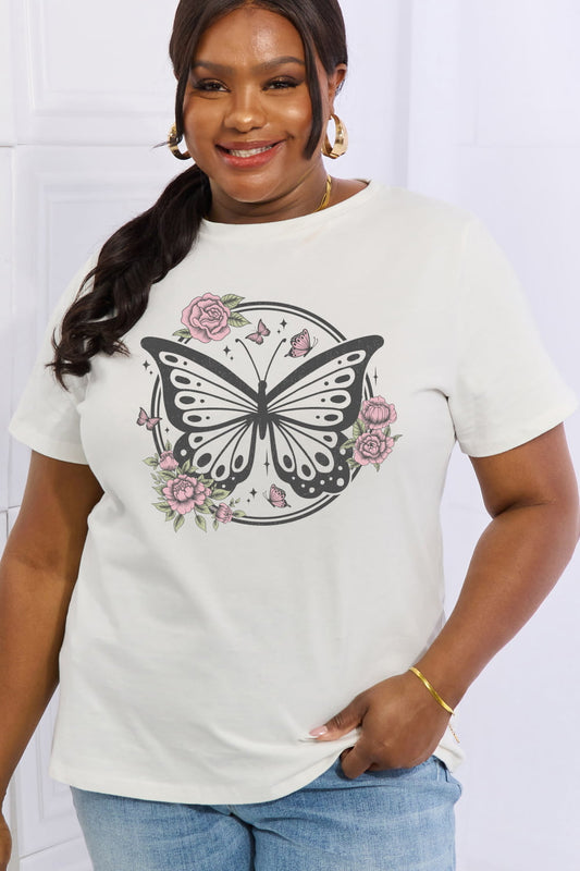 Simply Love Simply Love Full Size Butterfly Graphic Cotton Tee